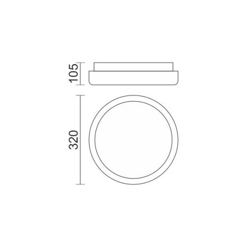 ΠΛΑΦΟΝΙΕΡΑ LED ΟΡΟΦΗΣ 18W 3000K