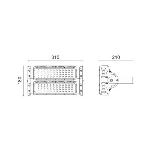 ΦΩΤΙΣΤΙΚΟ LED ΒΕΝΖΙΝΑΔΙΚΟΥ HPL 100W 6000K