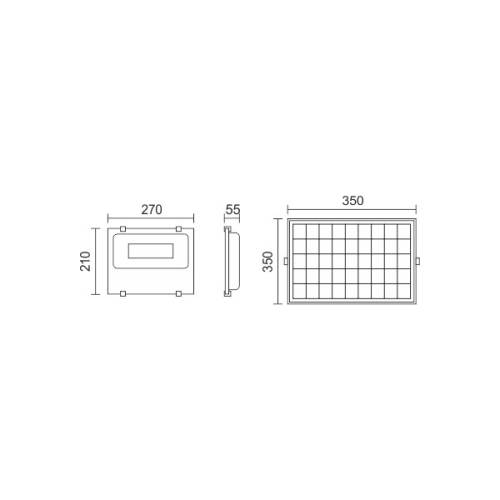 ΗΛΙΑΚΟΣ ΠΡΟΒΟΛΕΑΣ LED SMD 100W 6000K