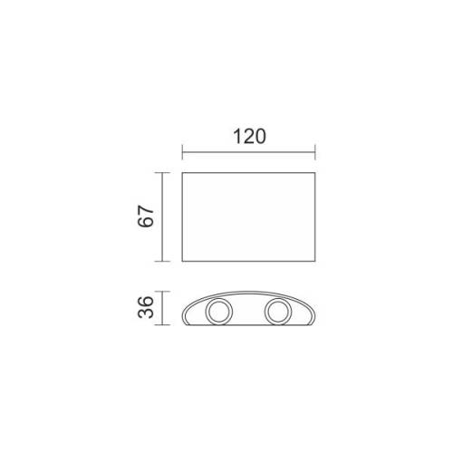 ΑΠΛΙΚΑ LED ΕΞΩΤΕΡΙΚΟΥ ΧΩΡΟΥ 4X1W 3000K