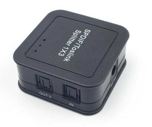FTT14-037 Digital Optical Audio Splitter Switch 1 Input 3 Output
