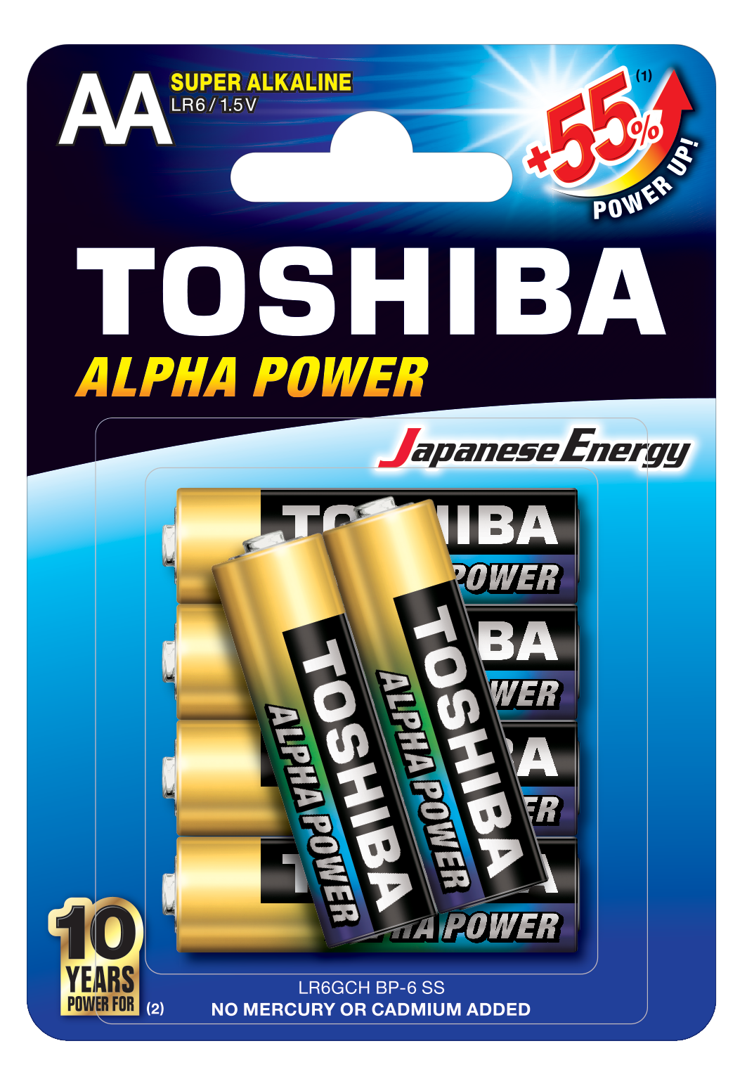 Toshiba Alpha Power AA (blister 4+2 pcs) - LR6GCH BP6